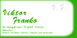 viktor franko business card