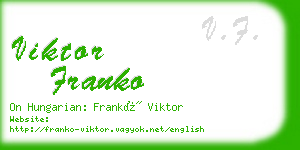 viktor franko business card